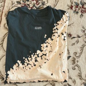 All Saints Acid Washed T shirt